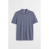H&M Slim Fit Silk-blend Polo Shirt