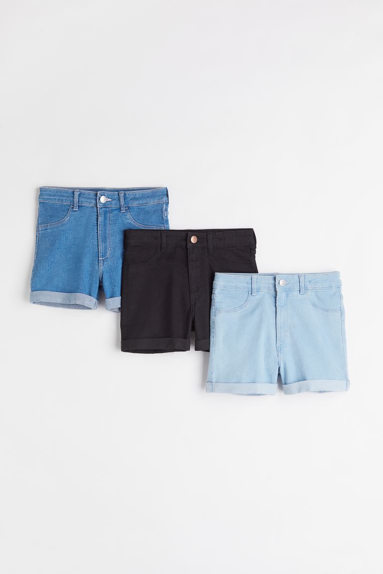 H&M 3-pack Denim Shorts