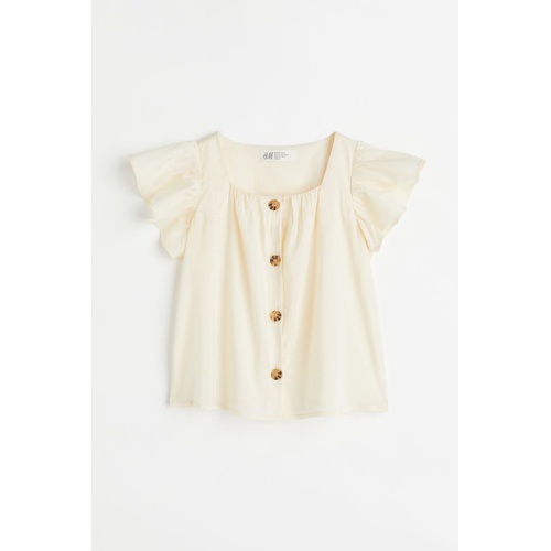 에이치앤엠 H&M Butterfly-sleeved Blouse