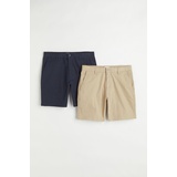 H&M 2-pack Regular Fit Cotton Chino Shorts
