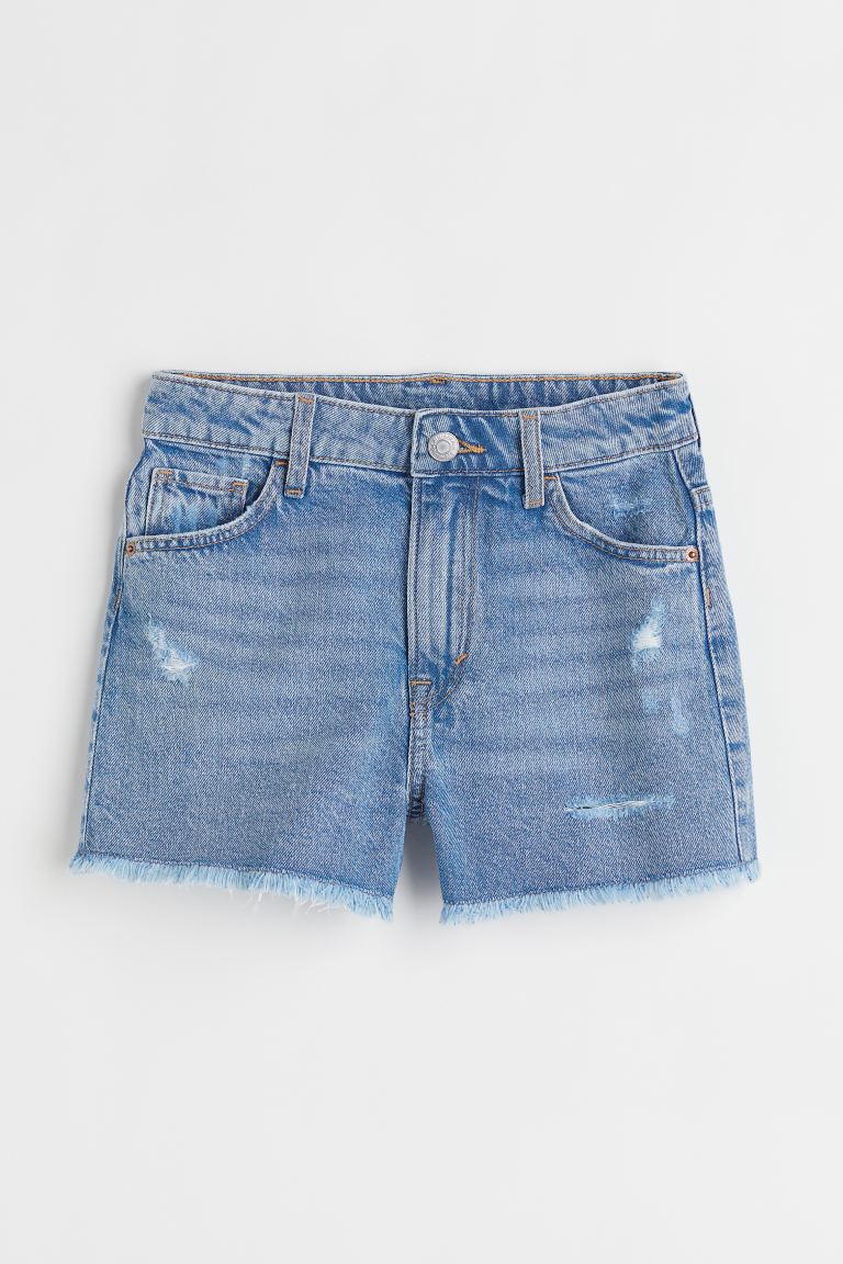 H&M Relaxed Fit High Denim Shorts