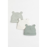 H&M 3-pack Ribbed Hats with Ears