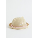 H&M Ear-topped Straw Hat
