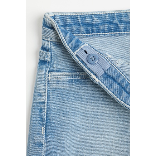 에이치앤엠 H&M Lace-trimmed Denim Shorts