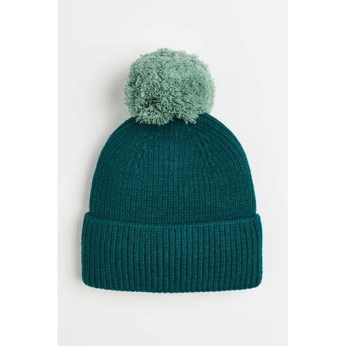 에이치앤엠 H&M Rib-knit Pompom Hat