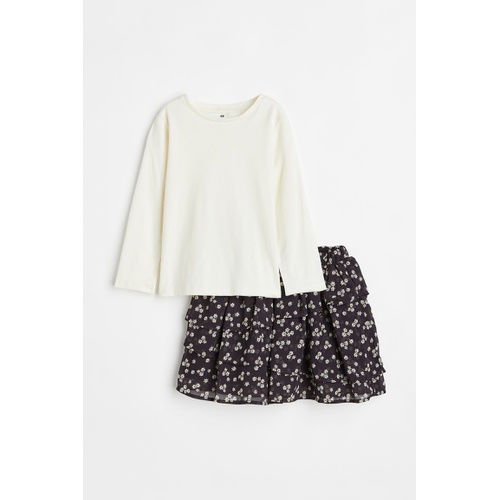 에이치앤엠 H&M 2-piece Top and Skirt Set