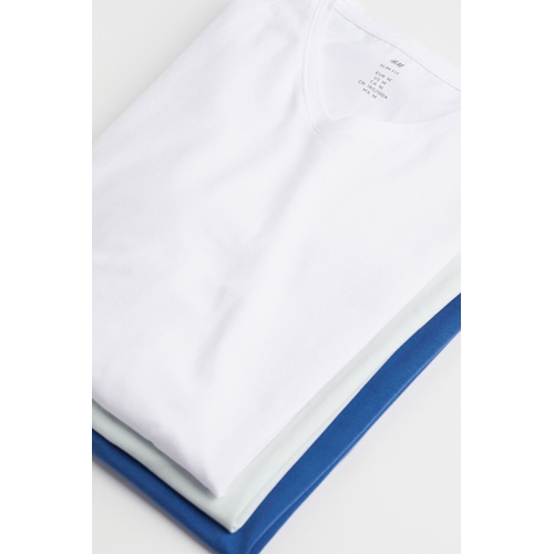 에이치앤엠 H&M 3-pack Slim Fit V-neck T-shirts