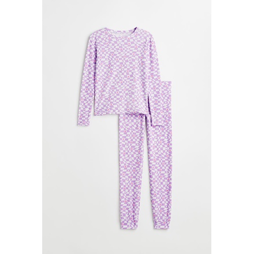 에이치앤엠 H&M Ribbed Cotton Pajamas
