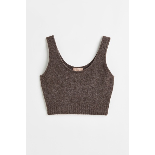 에이치앤엠 H&M Fine-knit Crop Sweater Vest