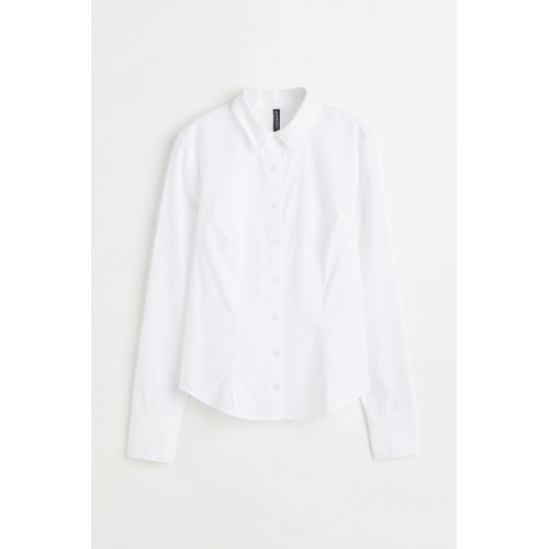 에이치앤엠 H&M+ Cotton Poplin Shirt