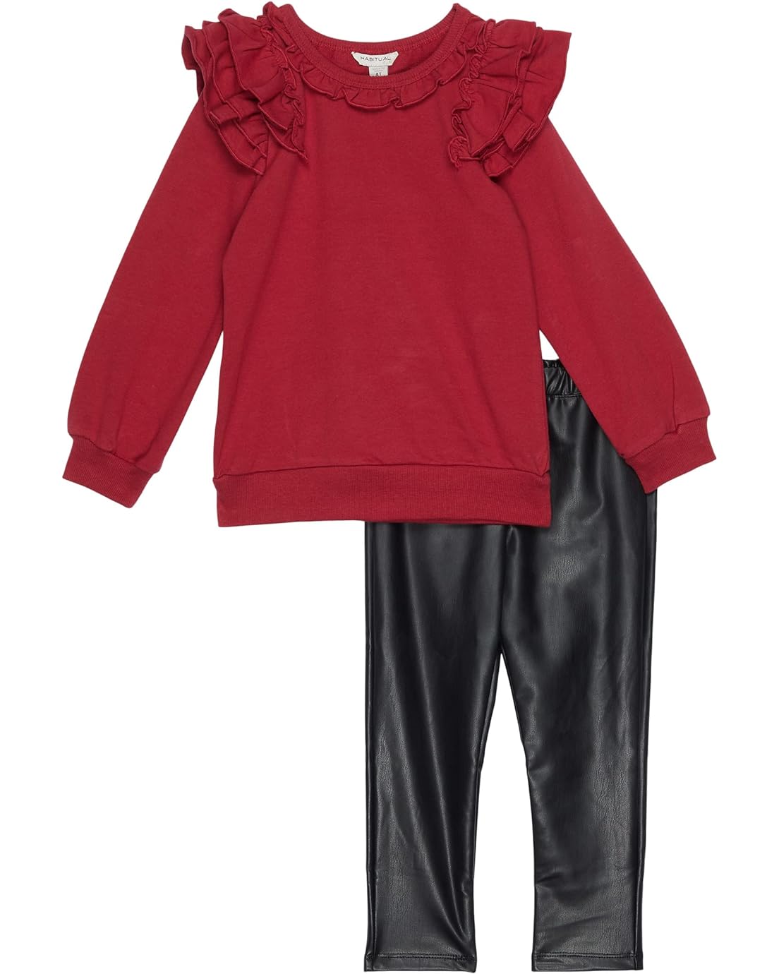  HABITUAL girl Ruffle Sleeve Pullover Set (Toddleru002FLittle Kids)