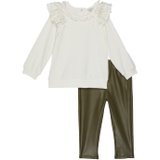 HABITUAL girl Ruffle Sleeve Pullover Set (Infant)