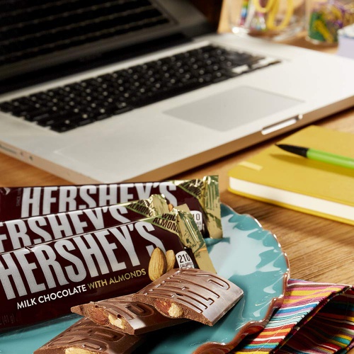  HERSHEYS Hershey’s Milk Chocolate with Almonds Candy Bars, 1.45-Oz. Bars, 36 Count