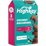 HighKey Snacks Keto Food Low Carb Snack Cookies, Coconut Macaroons - Gluten Free & No Sugar Added, Healthy Diabetic, Paleo, Dessert Sweets, Diet Foods - Cocoa