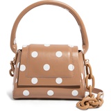 HOUSE OF WANT We Are Chic Vegan Leather Top Handle Crossbody_TAN POLKA DOT