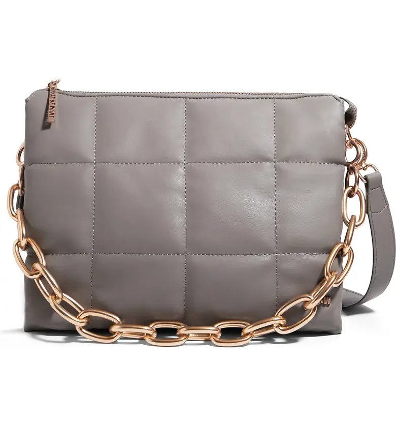 HOUSE OF WANT H.O.W. We Class-ify Vegan Leather Shoulder Bag_GREY