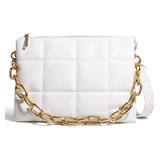 HOUSE OF WANT H.O.W. We Class-ify Vegan Leather Shoulder Bag_BRIGHT WHITE