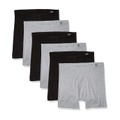 Hanes Mens Tagless Boxer Briefs with Fabric-Covered Waistband-Multiple Packs Available