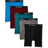 Hanes Mens Tagless Boxer Briefs-Multiple Colors (Blues, Assorted)
