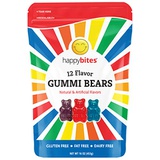 Happy Bites Gummi Bears - 12 Assorted Flavors - Gluten Free, Fat Free, Dairy Free - Resealable Pouch (1 Pound)