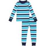 Hatley Kids Ocean Blue Stripes Organic Cotton Pajama Set (Toddleru002FLittle Kidsu002FBig Kids)