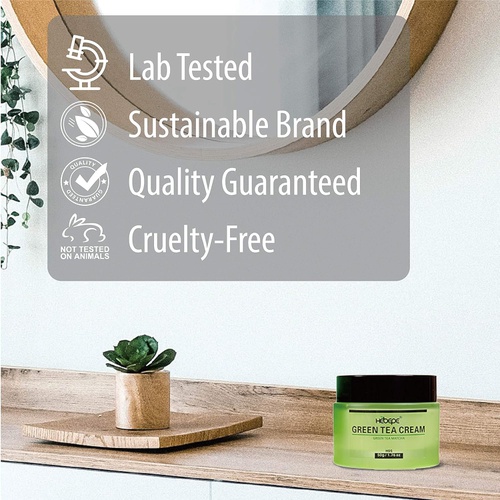  Hebepe Green Tea Matcha Face Moisturizer Cream for Dry Skin with Collagen, Cocoa Butter, Grapefruit, Vitamin C&E, Tangerine Peel Extract, Anti Aging Face Cream Reduce Appearance of
