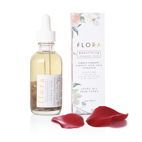  Flora Organic Rosewater Facial Toner - Honey Belle Gold Collection 2oz - Cleanse, Tighten, Tones & Rejuvenate | Stimulates Tissue-Regeneration to Help Prevent Wrinkles and Prematur
