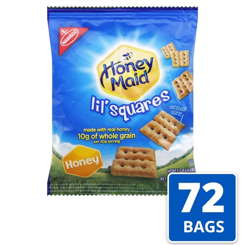  Honey Maid Lil Squares Graham Crackers, Honey, 76.32 Ounce