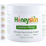 Honeyskin Hydrating Manuka Honey Face and Body Moisturizer Cream - Natural Facial Skin Care With Deep Hydrating Ingredients - Rashes Itchiness Redness - With Natural Aloe and Hydration Oils