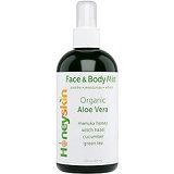 Honeyskin Pure Natural Aloe Vera Mist Setting Spray and Face Toner - Soothing Natural Facial Mist For Sunburn Relief and Acne With Witch Hazel Extract and Manuka Honey - Hydrates and Moistur