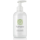 Humane Maximum-Strength Acne Wash, 10% Benzoyl Peroxide Acne Treatment, Dermatologist-Tested, Vegan, Cruelty-Free, Face, Skin, Back and Body Cleanser, 8 oz