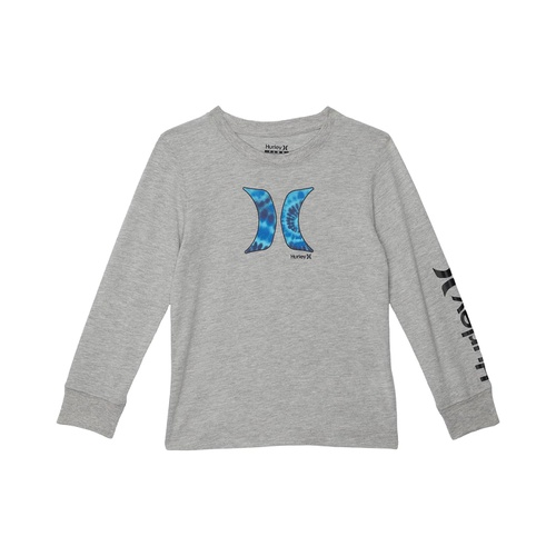 해틀리 Hurley Kids Long Sleeve Graphic T-Shirt and Beanie Gift Set (Big Kids)