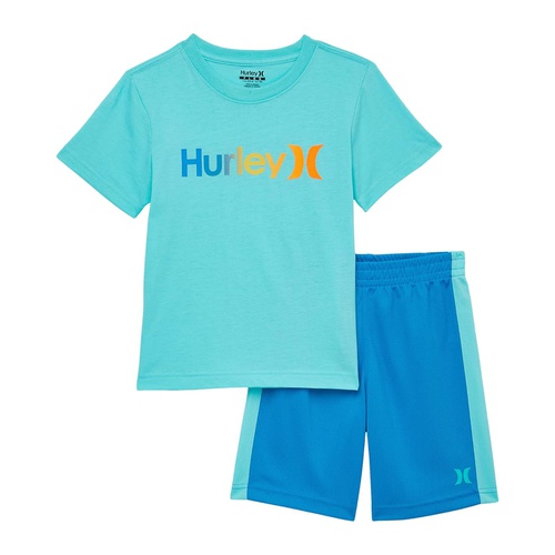 해틀리 Hurley Kids Graphic T-Shirt and Shorts Two-Piece Set (Little Kids)