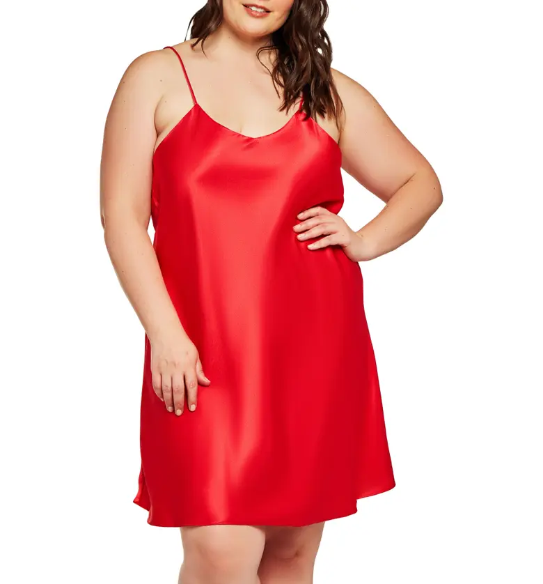 iCollection Satin Chemise_RED