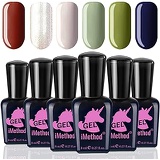 iMethod Gel Nail Polish Set - ARTIST Collection Gel Nail Polish with 6 Unique Colors, UV Gel Nail Polish, Valentines day gifts, for All Occasions, 0.27 Fl Oz/ 8 mL Each Bottle, Med