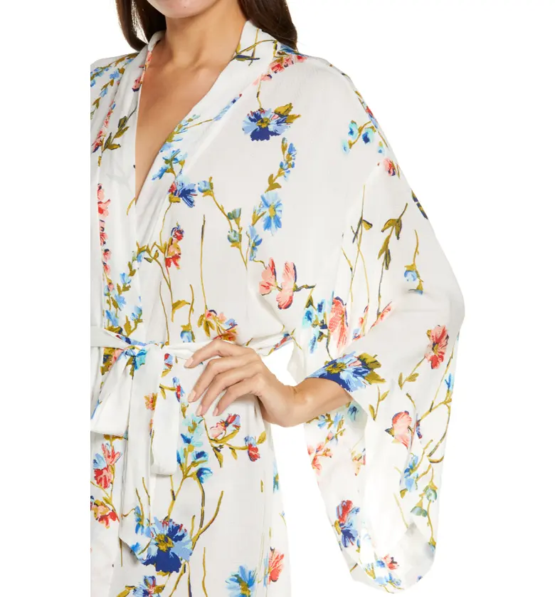  In Bloom by Jonquil Botancial Print Dobby Wrap_IVORY