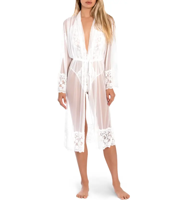 In Bloom by Jonquil Words of Love Lace & Mesh Robe_IVORY