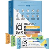 IQBAR Brain and Body Keto Protein Bars - Fruit Lovers Variety Keto Bars - 12-Count Energy Bars - Low Carb Protein Bars - High Fiber Vegan Bars and Low Sugar Meal Replacement Bars -