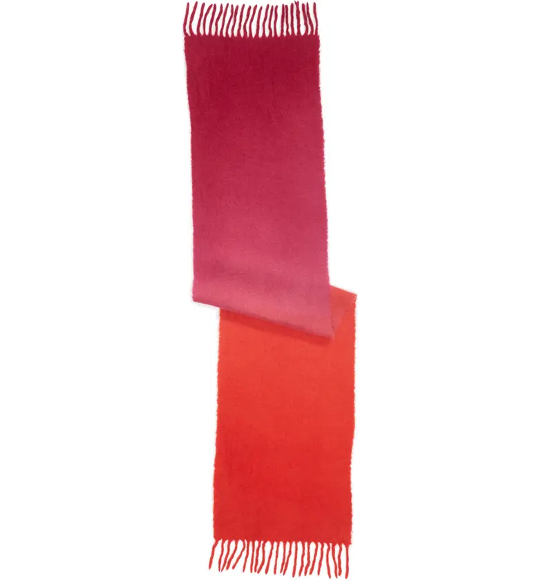 Isabel Marant Firna Ombre Alpaca Blend Scarf_PINK/ RED
