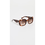 Illesteva Anastasia Havana Sunglasses with Brown Gradient