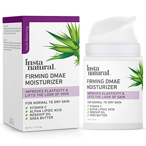  InstaNatural Collagen Firming Facial Cream - DMAE & Vitamin C Face & Neck Anti-Aging Moisturizer - Wrinkle Repair, Tightening, Hydrating & Lifting Facial Care - Firmer & Plumper Skin for Men &