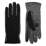 Isotoner Womens Unlined Water Repellant Touch Screen Gloves, Black, One Size