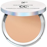IT Cosmetics Your Skin But Better CC+ Airbrush Perfecting Powder - Medium Tan (W) - Camouflage Pores, Dark Spots & Imperfections - With Peptides, Silk, Niacin & Hydrolyzed Collagen