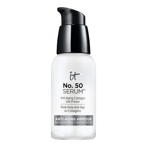  IT Cosmetics No. 50 Serum Anti-Aging Collagen Veil Primer - Hydrating Primer & Serum - Preps Skin for Makeup, Diffuses the Look of Pores - With Essential Oils, Vitamins, Hyaluronic
