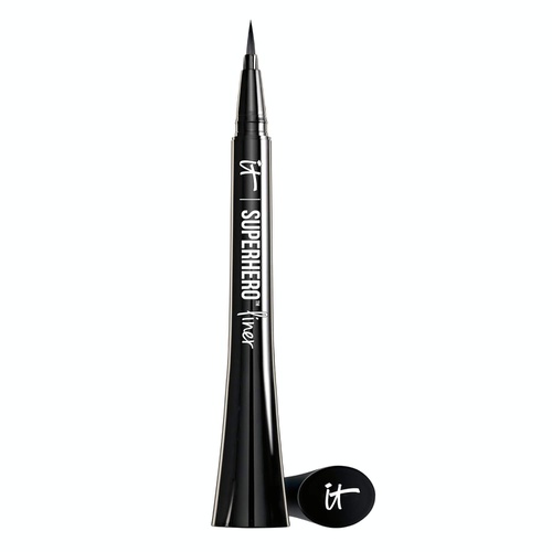  IT Cosmetics Superhero Liner - Black Liquid Eyeliner Pen - 24-Hour Waterproof Formula Won’t Budge or Smudge - With Peptides, Collagen, Biotin, Keratin & Kaolin Clay - 0.018 fl oz