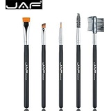 Eyebrow Brush Set-JAF 5 PCS Eyebrow Makeup Tools Includes Synthetic Eyelash Comb Angled Eyeliner Eyelashes Spoolie Flat Definer Brush Fine Tipped Liner For Liquid Powder Cream Crue