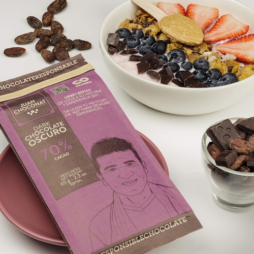  Juan Choconat Dark Chocolate (70% Cacao) Premium Non-GMO Organic Dark Chocolate from Colombia -Gluten-Free, Vegan, Fair Trade Chocolate - Responsible Chocolate Supports Farmers. 2.