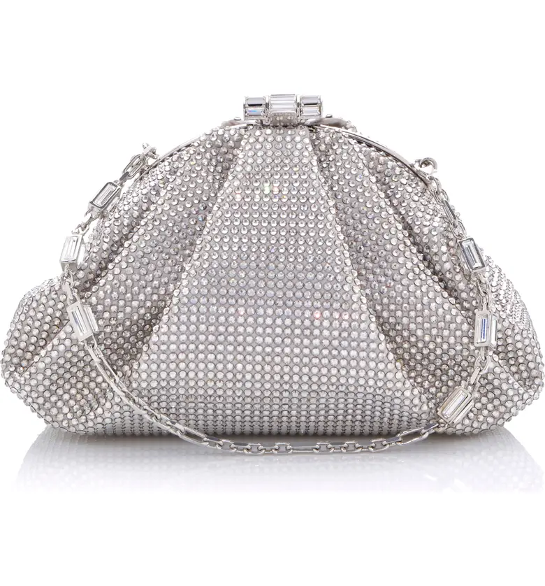 Judith Leiber Couture Enchanted Crystal Minaudiere_SILVER RHINE