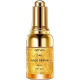 Gold Foil Essence to Shrink Big Pores 24K Gold Hexapeptide Stock Solution, JUYOU 24K GOLD SERUM, 99.9% Pure Gold SERUM, Suitable for All Skin Type (1Pack, 24K Gold SERUM)