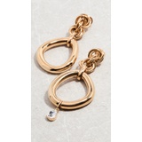 JW Anderson Oversized Chain Link Earrings with Crystal